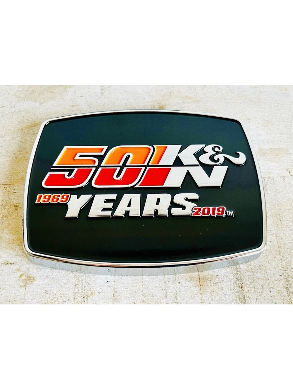 K&N FILTERS Nascar Partner 50th Anniversary Chrome Trailer Hitch Cover-NEW